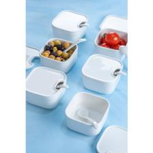 Acar Pure White 6 Lı Kare Kaşıklı Kahvaltılık