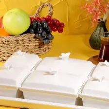 Arow Bone Porselen Kelebekli Kahvaltı Takımı