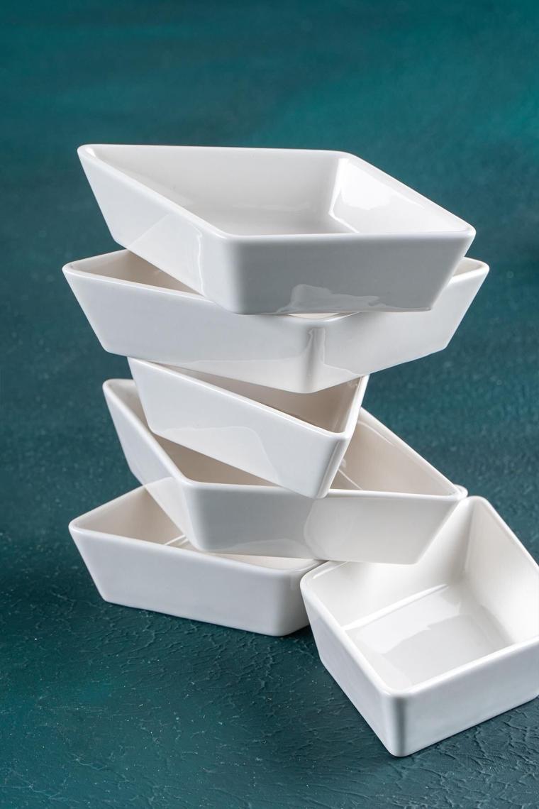 Bianco Perla 6 lı Porselen Kahvaltılık Tabak - 14 cm