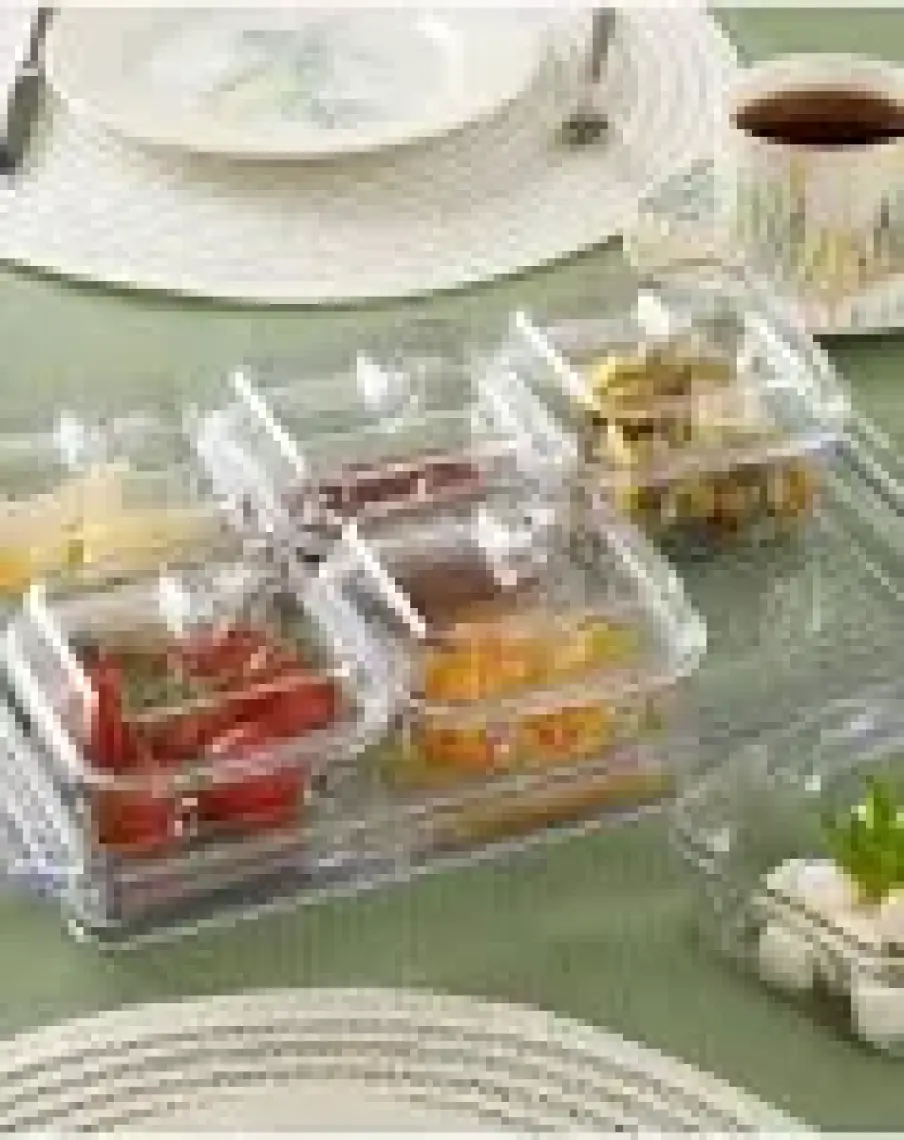 English Home Axel 35 cm 6 Bölmeli Akrilik Kahvaltılık - Dayanıklı ve Şeffaf Kapaklı Tasarım