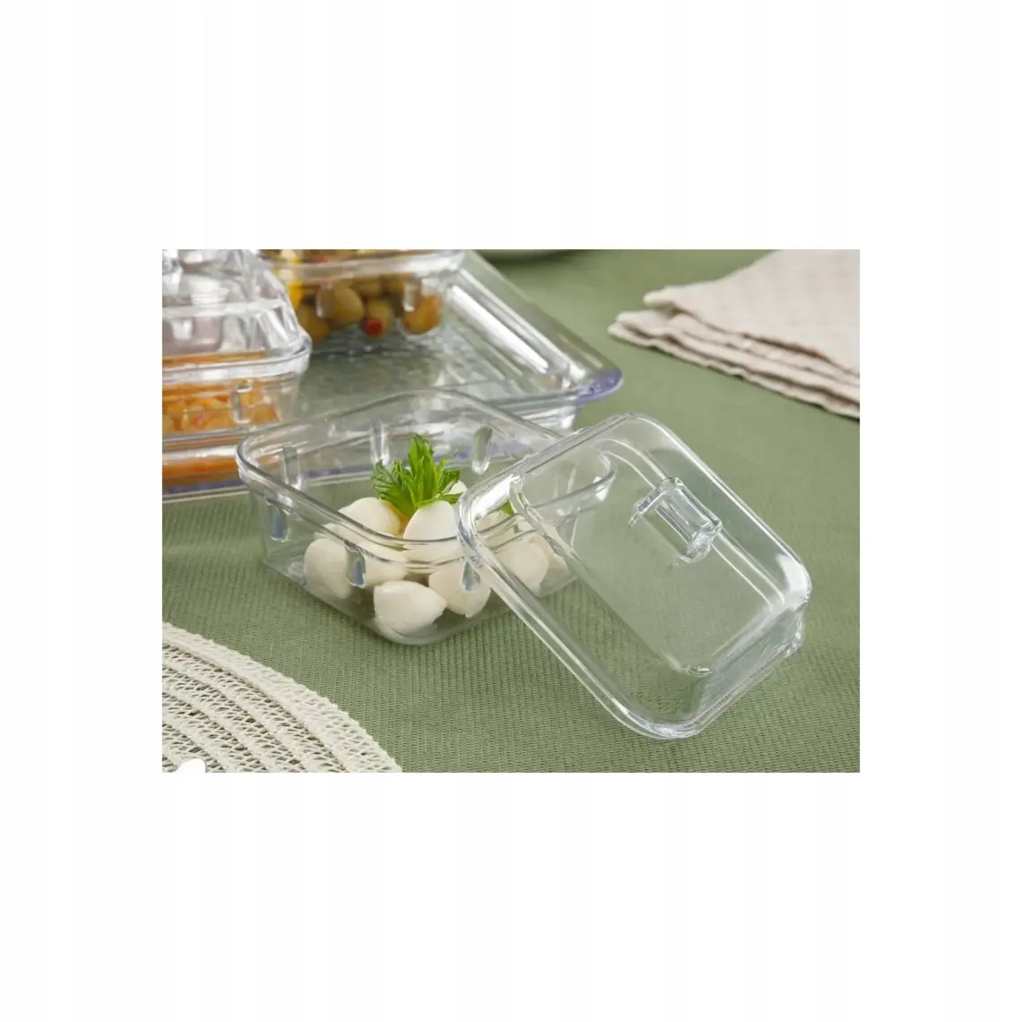 English Home Axel 35 cm 6 Bölmeli Akrilik Kahvaltılık - Dayanıklı ve Şeffaf Kapaklı Tasarım