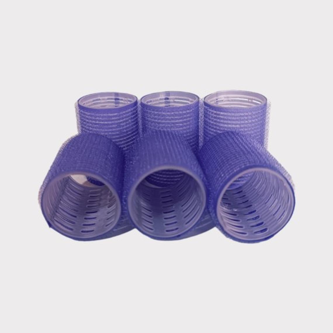 Croc 1215 Büyük Boy Bigudi 6lı Cırtlı - Yapışkanlı Saç Bigudisi Mor Çap: 4.5cm