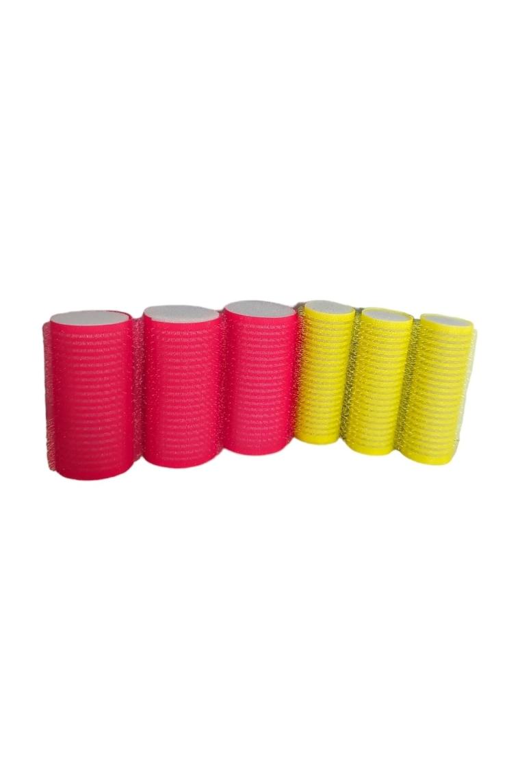 1209 Karma 6lı Mini Paket Bigudi Cırtlı Saç Bigudisi