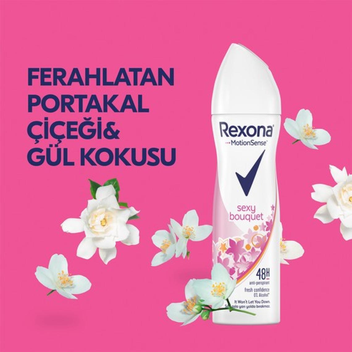 Rexona  Anti-Perspirant Sprey Deodorant Kadın Sexy Bouquet Ter Kokusuna Karşı  150 ML