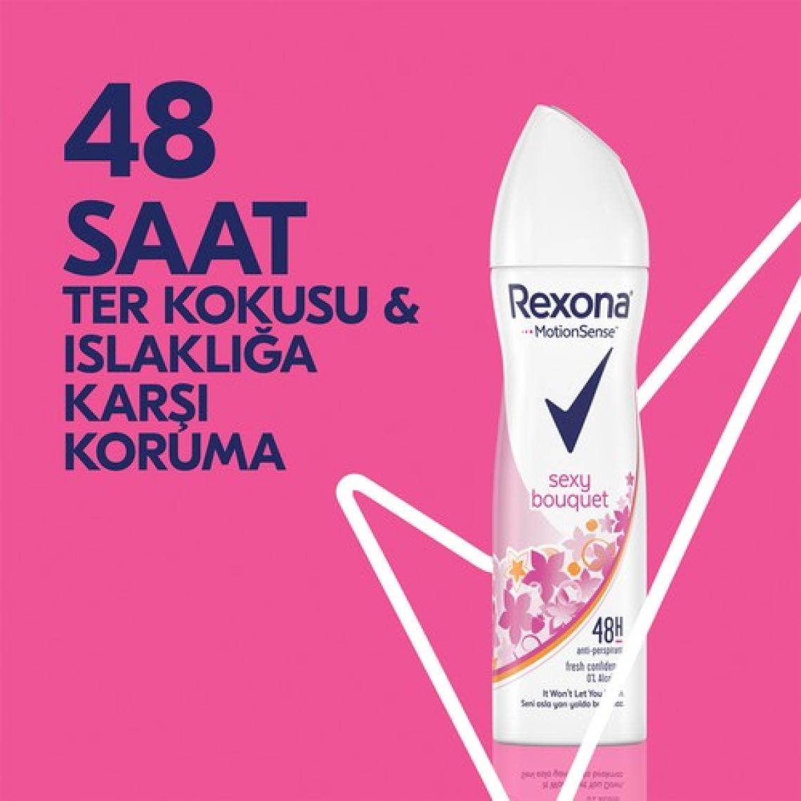 Rexona  Anti-Perspirant Sprey Deodorant Kadın Sexy Bouquet Ter Kokusuna Karşı  150 ML
