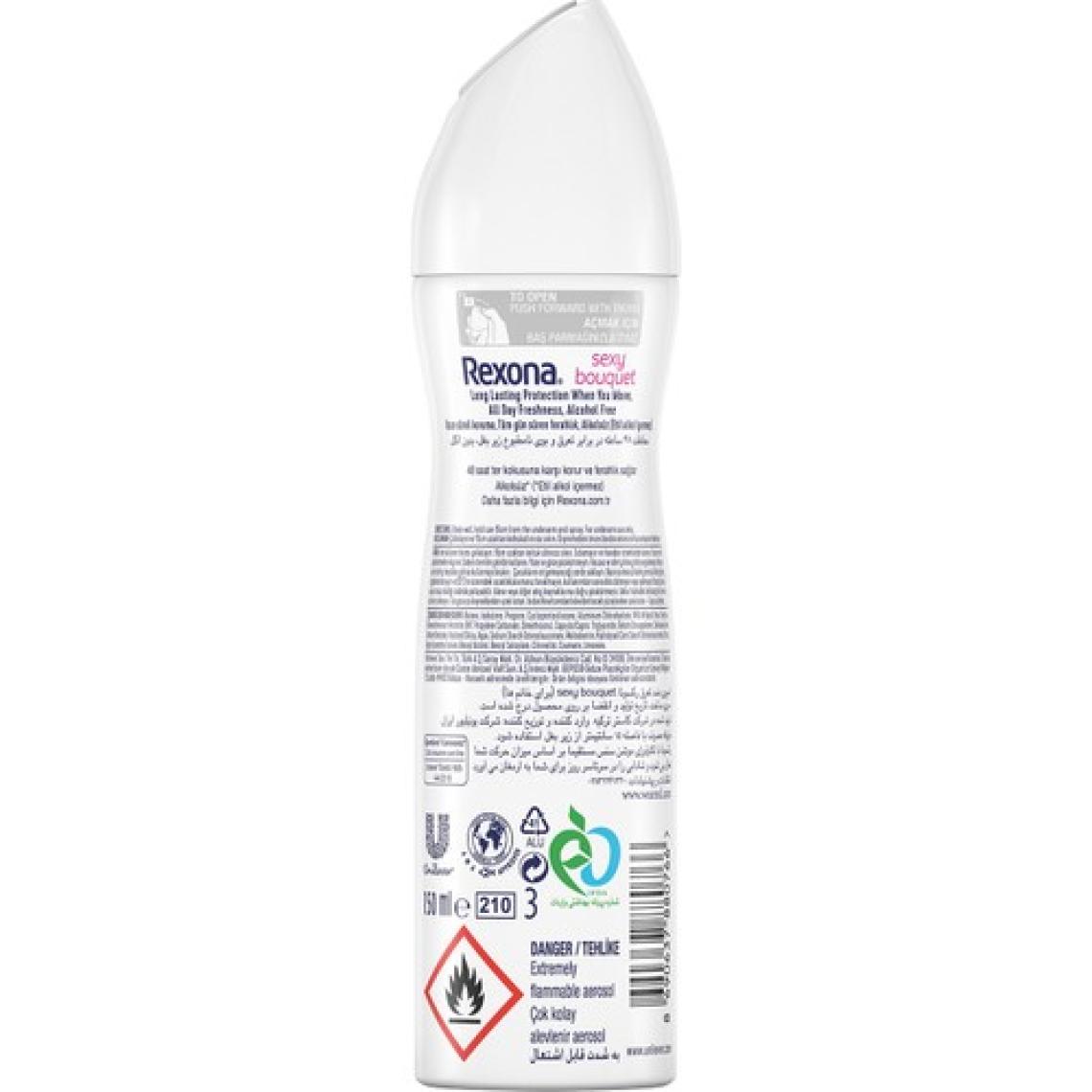 Rexona  Anti-Perspirant Sprey Deodorant Kadın Sexy Bouquet Ter Kokusuna Karşı  150 ML