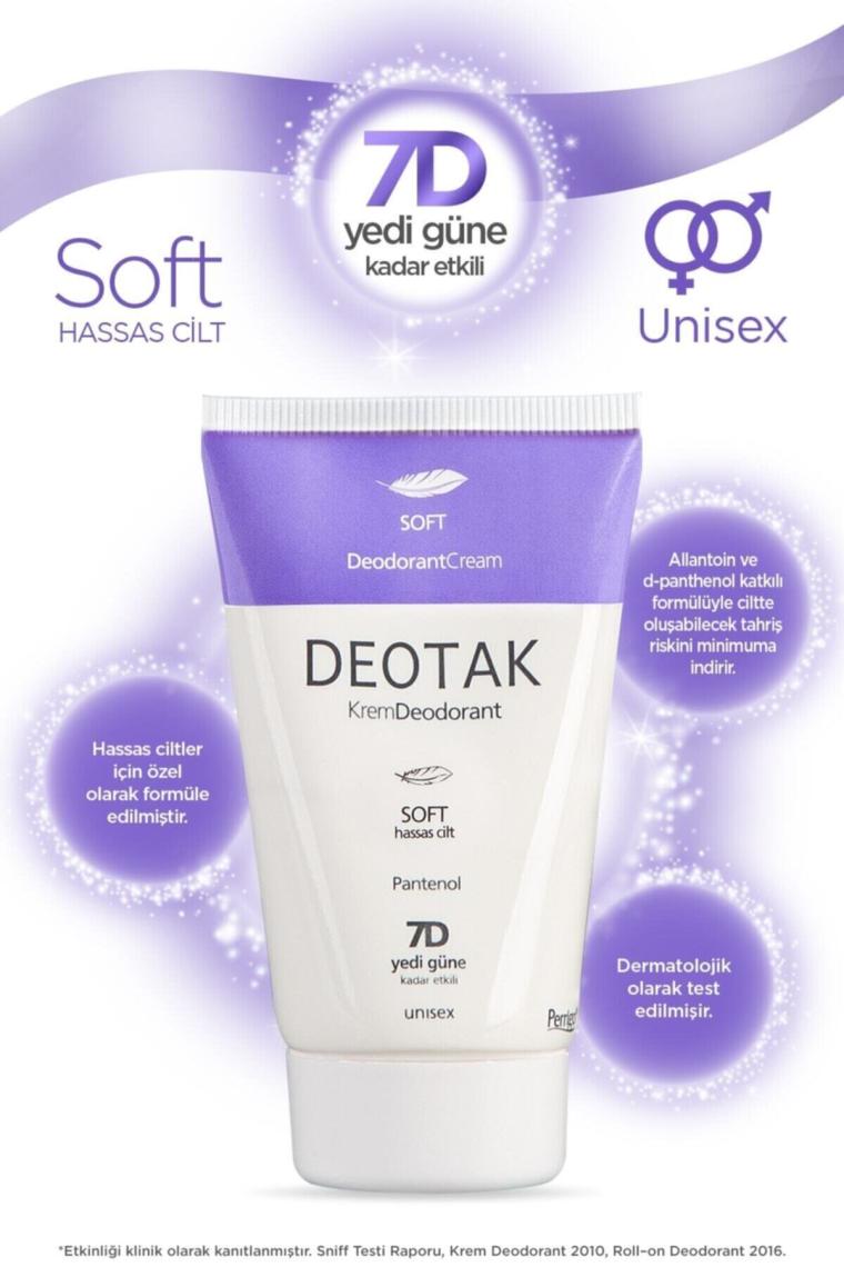Deotak Soft Hassas Cilt Krem Deodorant 35 ml