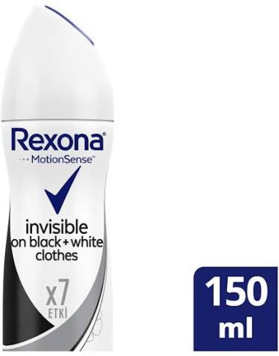 Rexona  Anti-Perspirant Sprey Deodorant Kadın Invisible Black White Ter Kokusuna Karşı  150 ML