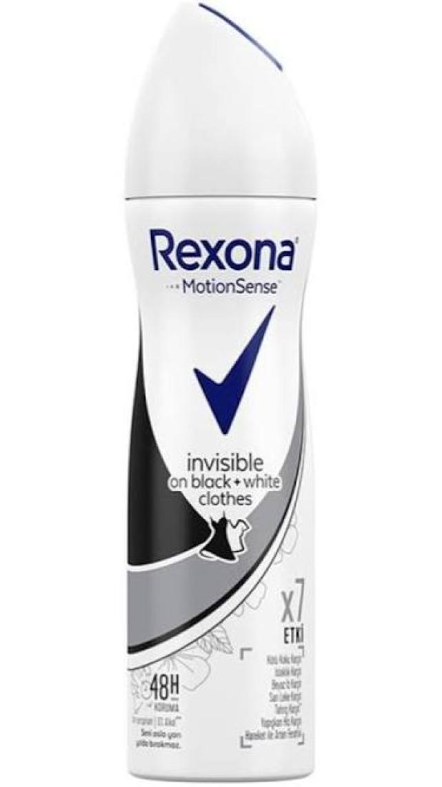 Rexona  Anti-Perspirant Sprey Deodorant Kadın Invisible Black White Ter Kokusuna Karşı  150 ML