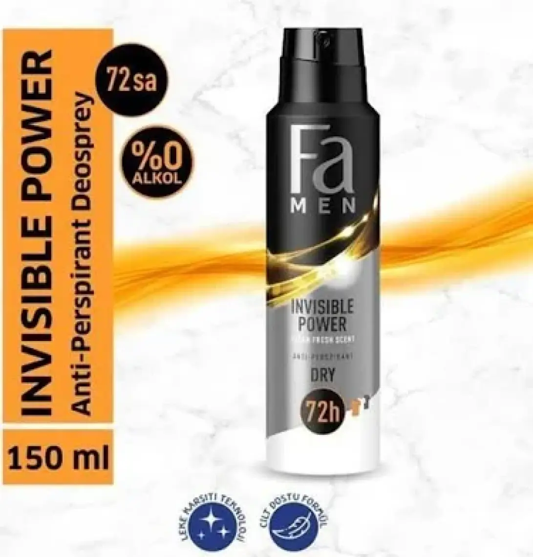 Fa Men Invisible Power Terleme Karşıtı Erkek Deosprey 150 Ml