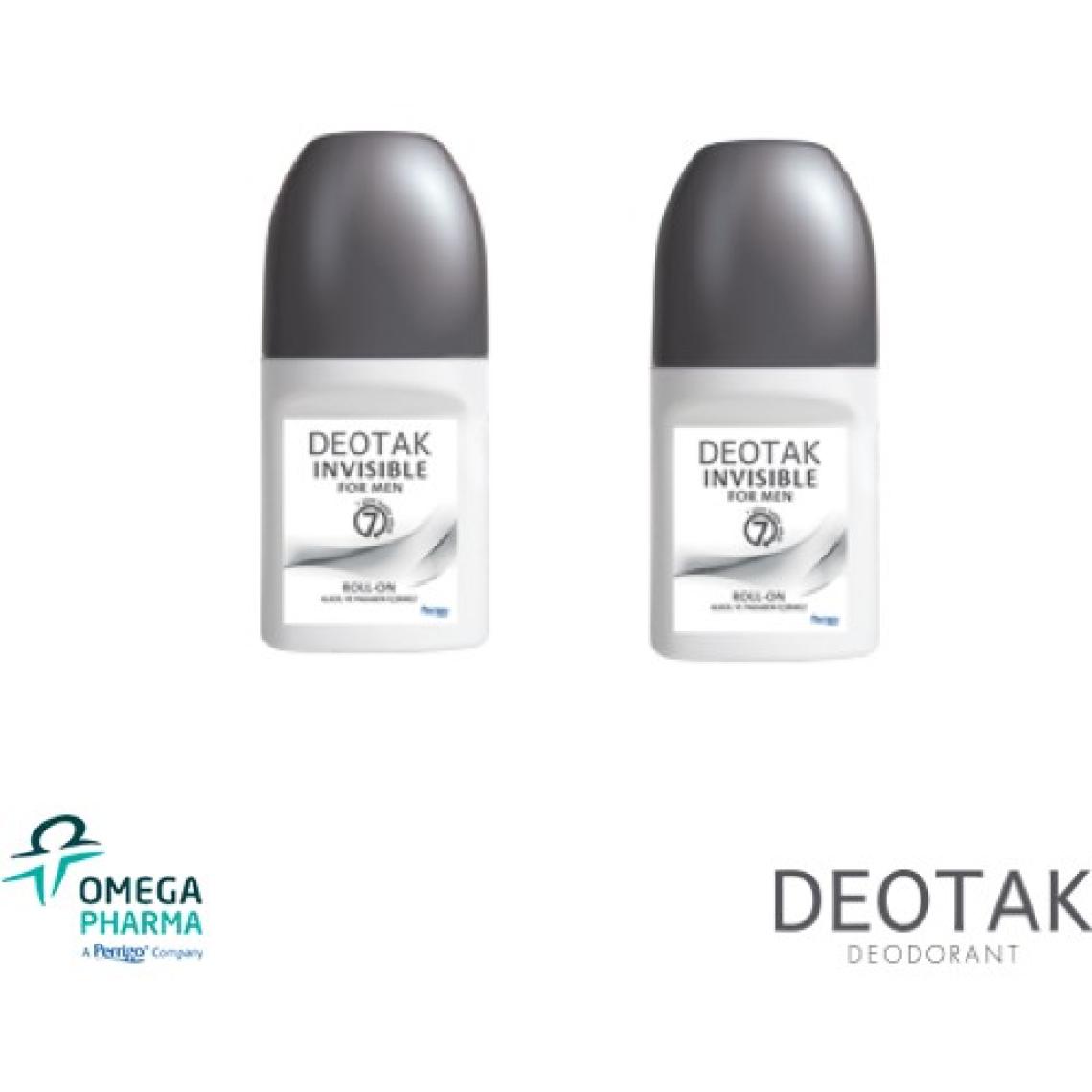 Deotak Invisible Roll-On Deodorant 35 Ml- 2 Adet Erkekler İçin