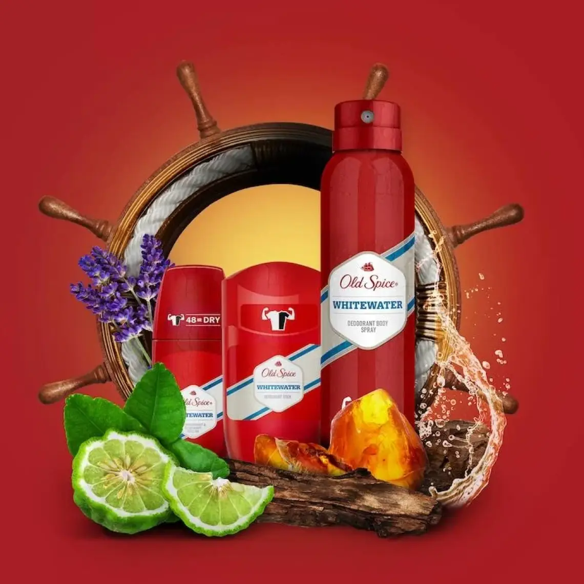 Old Spice Deo 150 ml + Deo Stick 50 ml + Roll On White Water 50 ml