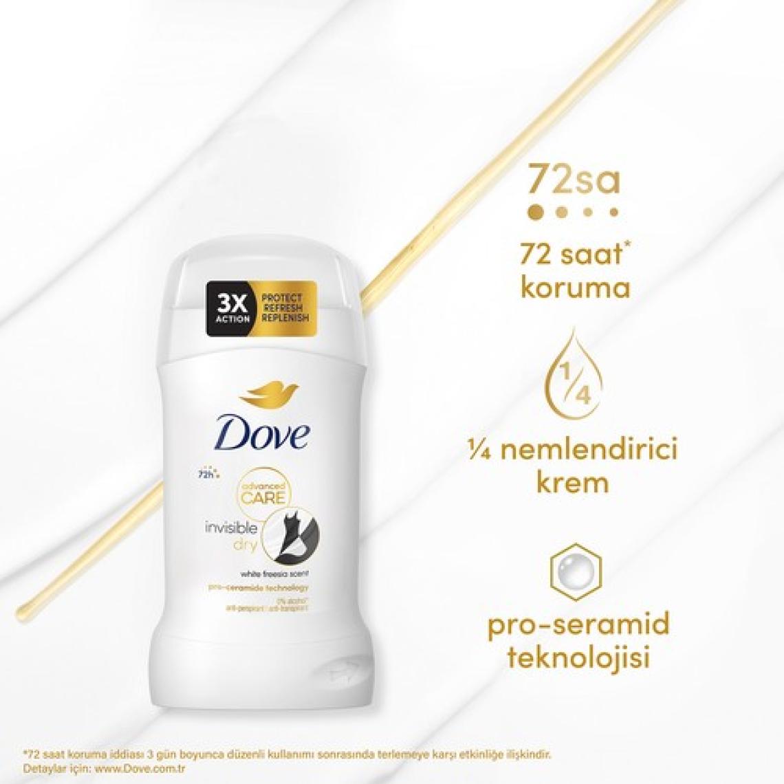Dove Kadın Stick Deodorant Invisible Dry Advanced Care 72 Saat 50 ml