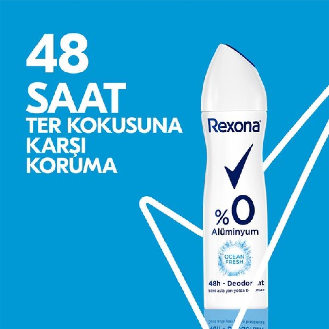 Rexona Kadın Sprey Deodorant Ocean Fresh %0 Alüminyum 150 ml