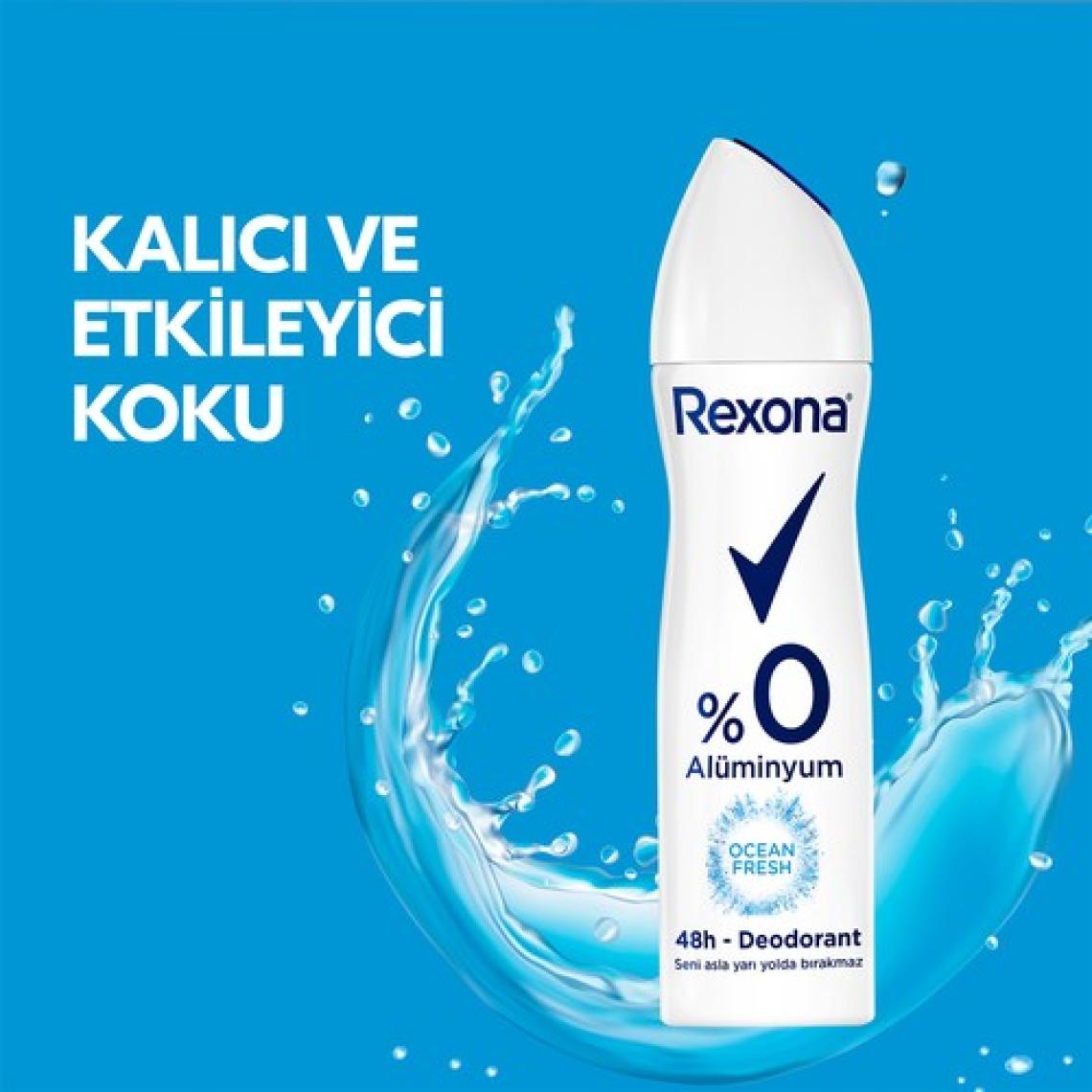 Rexona Kadın Sprey Deodorant Ocean Fresh %0 Alüminyum 150 ml