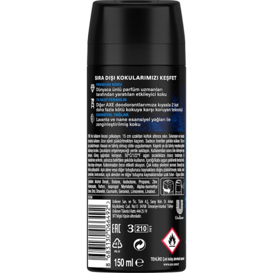 Axe Premium Collection Erkek Sprey Deodorant Blue Lavender 150 ml