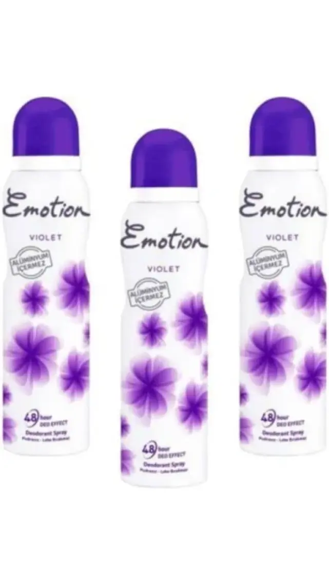 Emotion Violet Kadın Deodorant 150 ml 3'lü