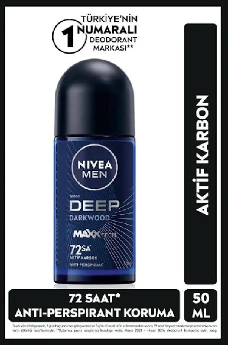 Nivea Men Deep Dimension Erkek Deodorant Roll-On 50 ml
