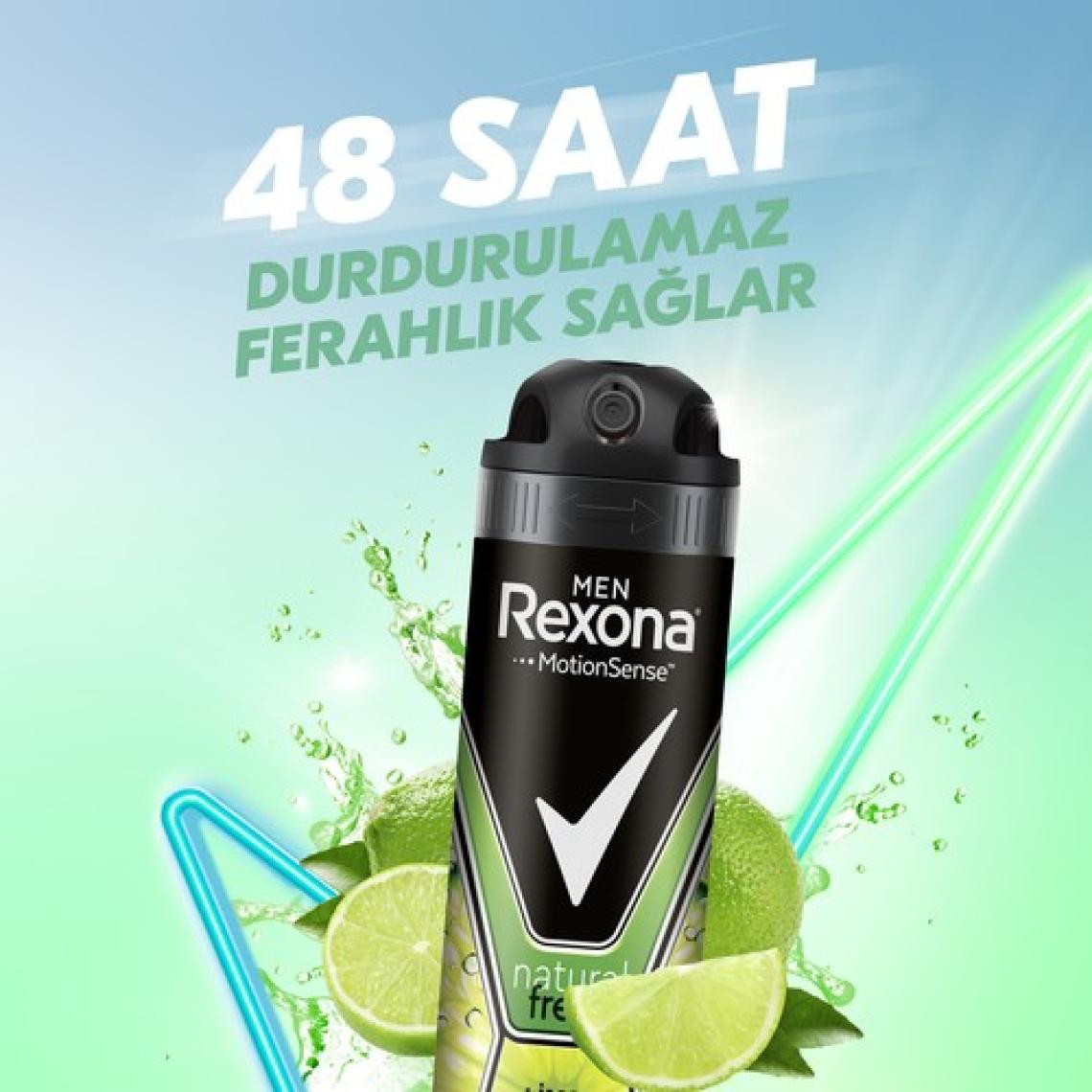 Rexona Men Natural Fresh Limon Ferahlığı Erkek Sprey Deodorant 150  ml