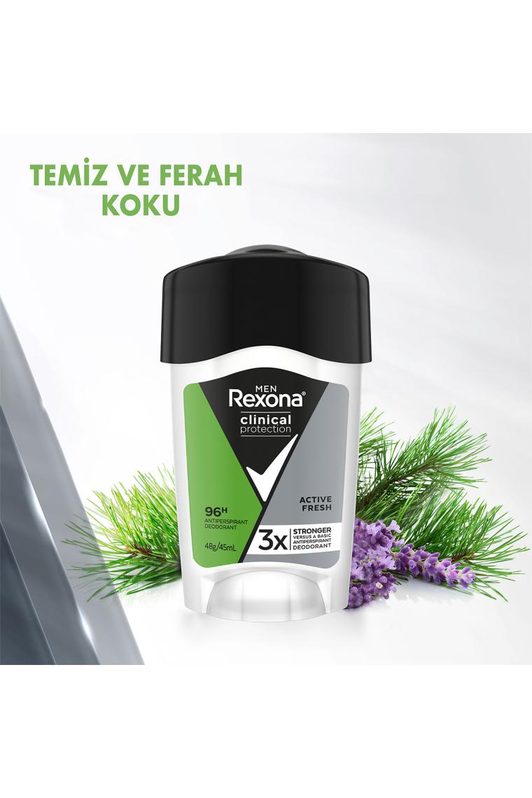 Men Clinical Protection Erkek Stick Deodorant Active Fresh 45 ml