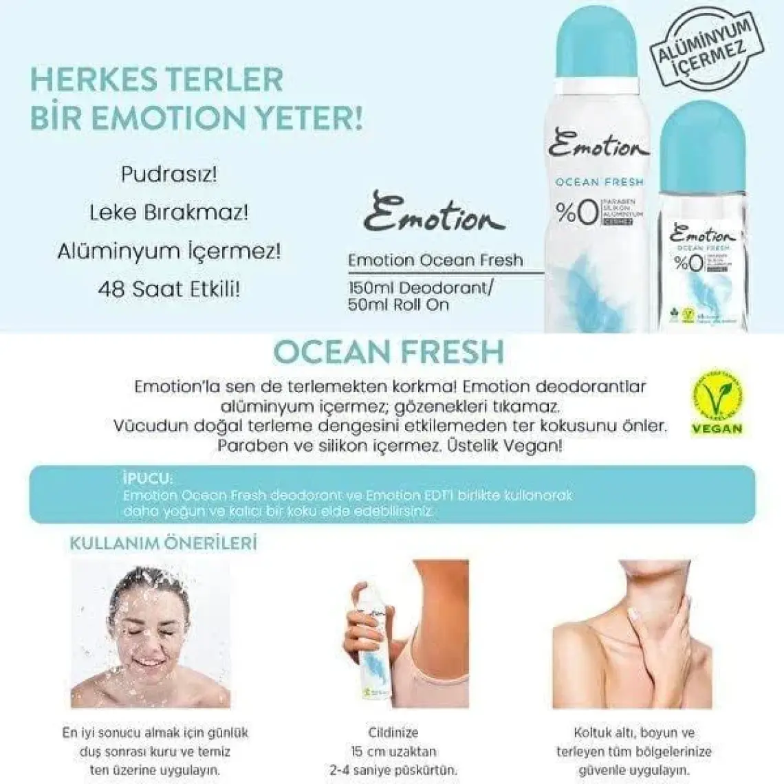 Emotion Kadın Deodorant Ocean Fresh 150 ml