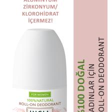 %100 Doğal Roll On Deodorant Kadınlar İçin Ter Kokusu Önleyici Lekesiz 50 ml