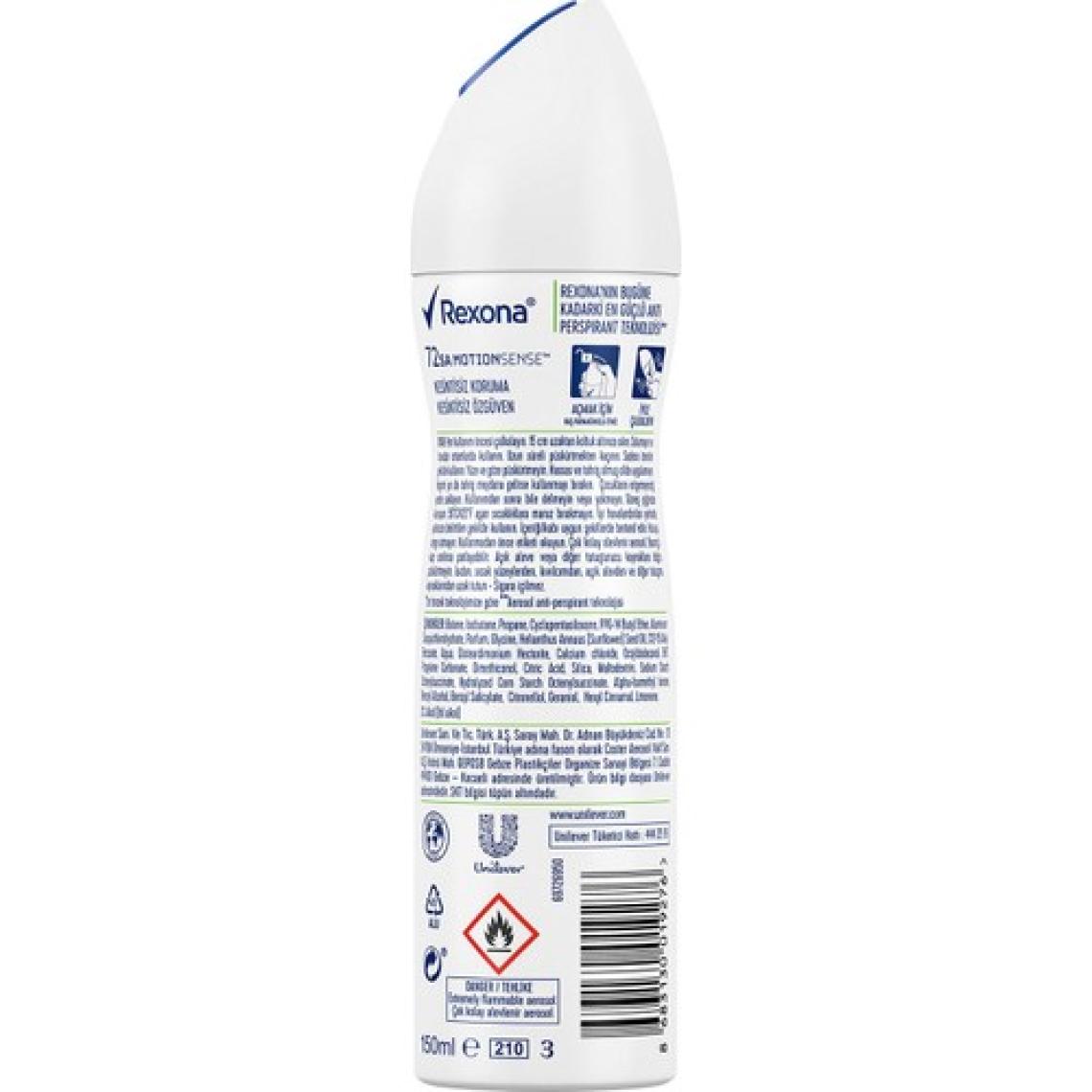 Rexona Kadın Sprey Deodorant Bambu & Aloe Vera 72 Saat Kesintisiz Üstün Koruma 150 ml
