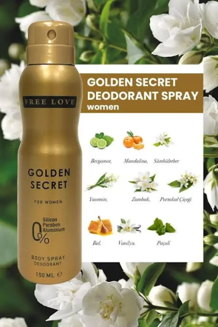 Free Love Golden Secret Kadın Deodorant 150 ml
