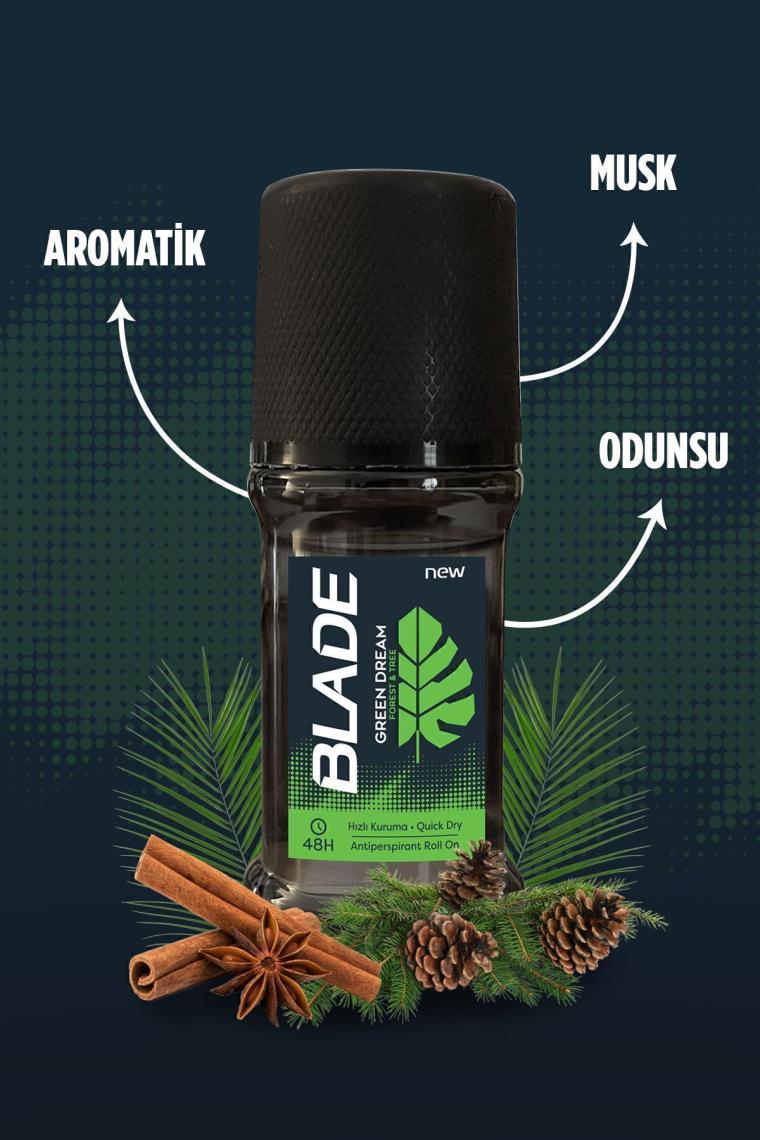 Blade Green Dream Erkek Roll On 3X50 ml
