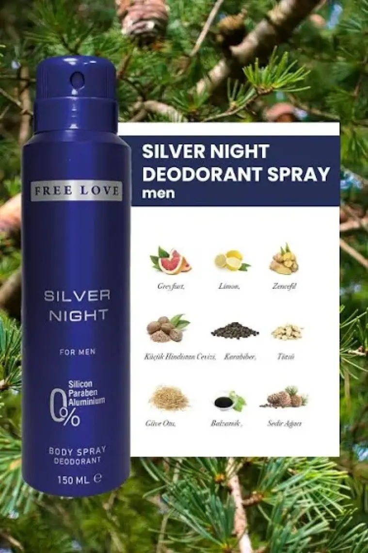 Free Love Silver Night Erkek Deodorant 150 ml