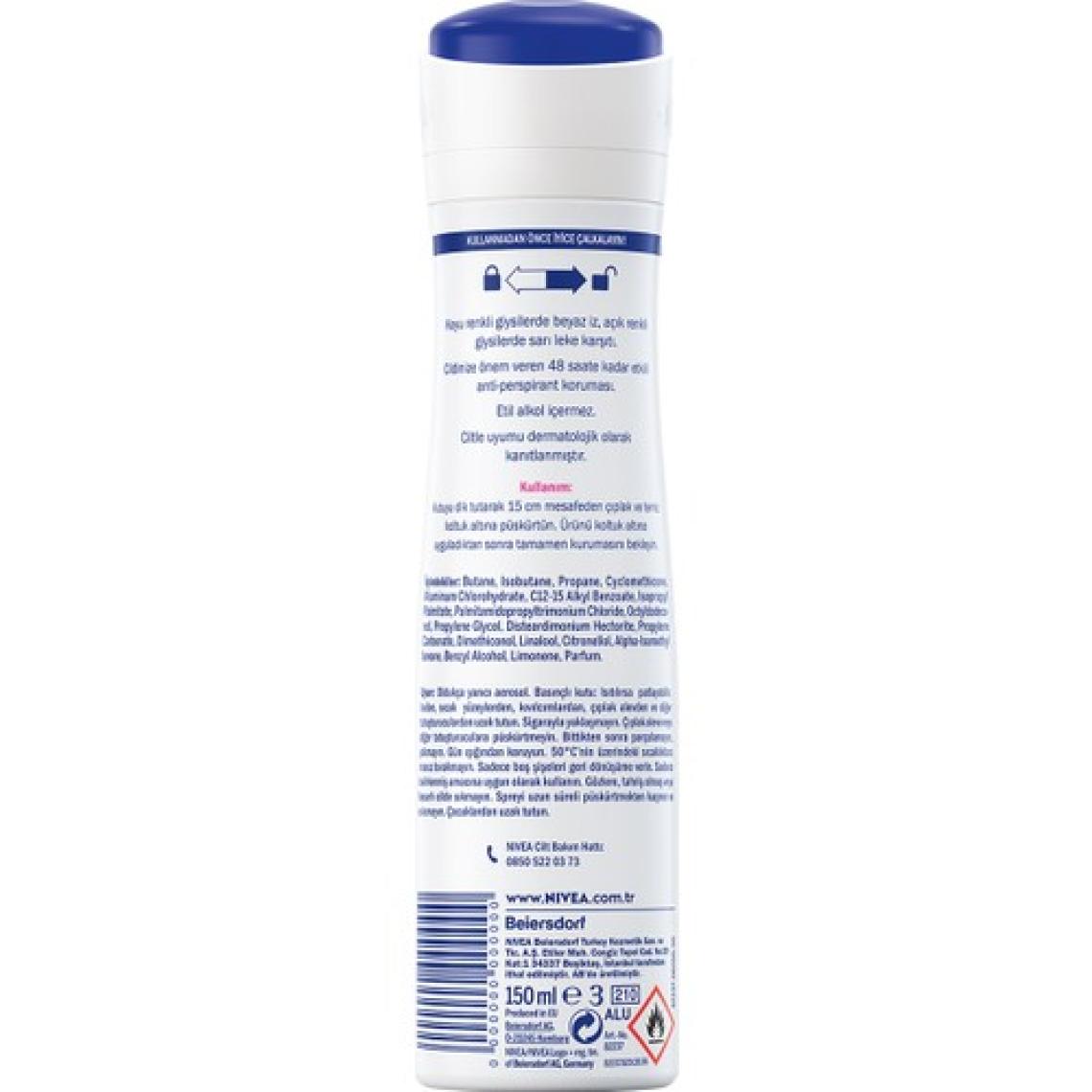 Nivea Invisible Black & White Clear Kadın Sprey Deodorant 150 ml