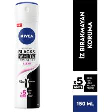 Nivea Invisible Black &amp; White Clear Kadın Sprey Deodorant 150 ml