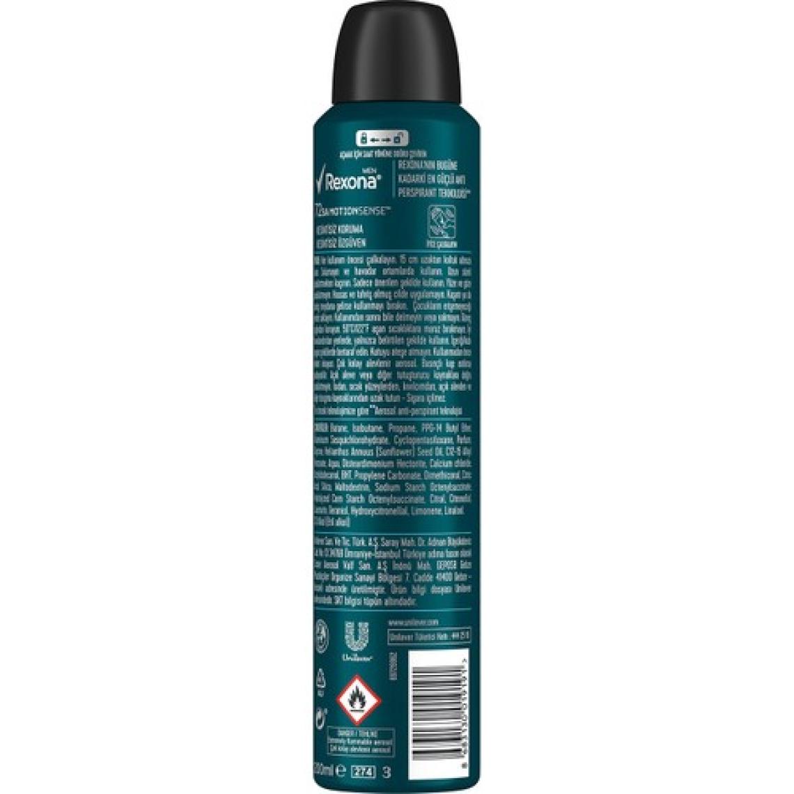 Rexona Men Erkek Sprey Deodorant Xtra Cool 72 Saat Kesintisiz Üstün Koruma 200 ml