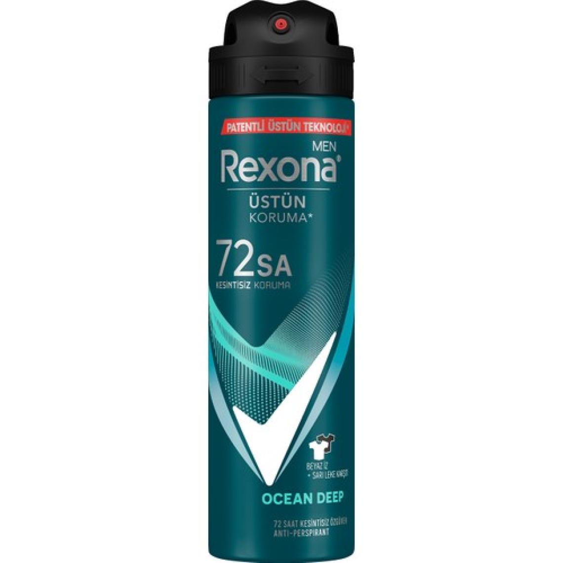 Rexona Men Erkek Sprey Deodorant Invisible Ocean Deep 72 Saat Kesintisiz Üstün Koruma 150 ml