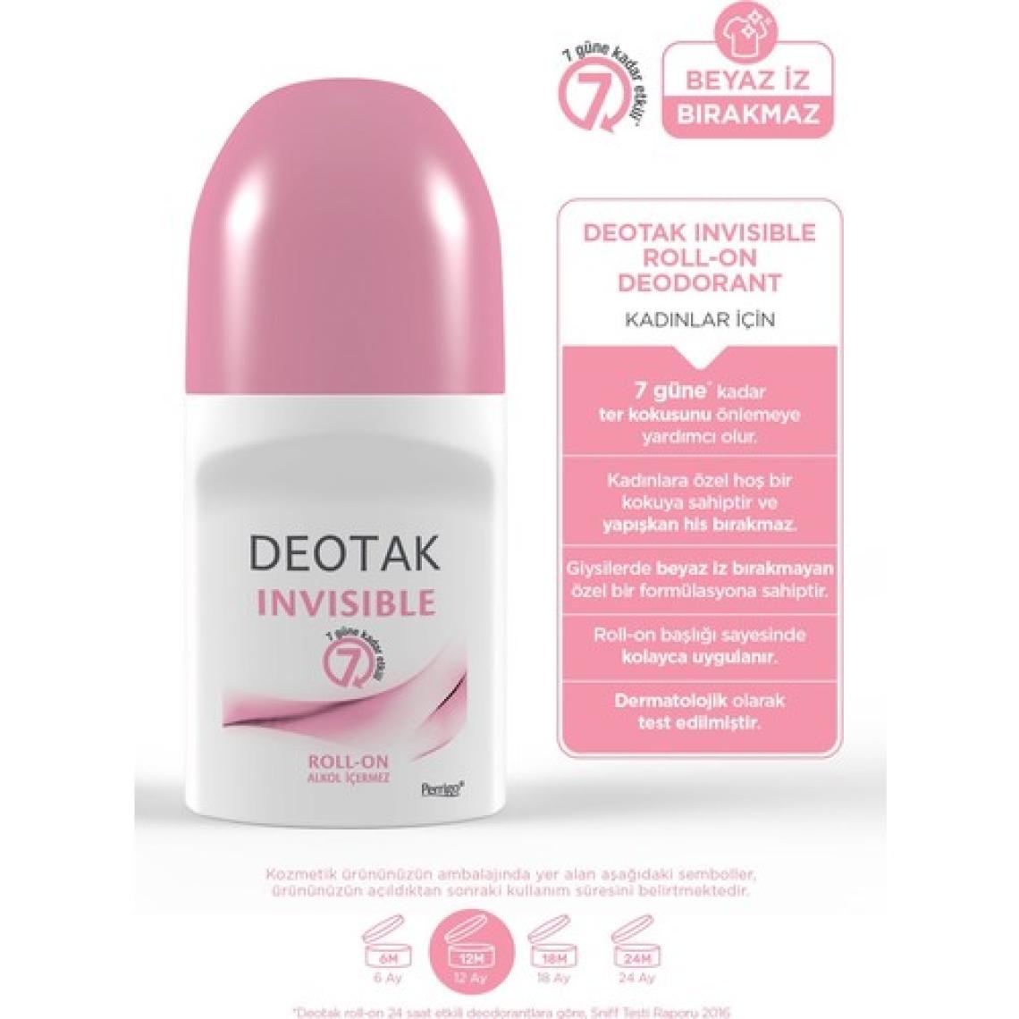 Invisible Kadın 7 Güne Kadar Etkili Roll-On Deodorant 35 ml x 4 adet