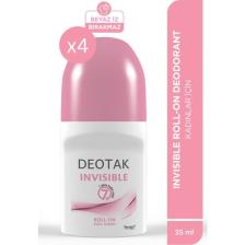 Invisible Kadın 7 Güne Kadar Etkili Roll-On Deodorant 35 ml x 4 adet