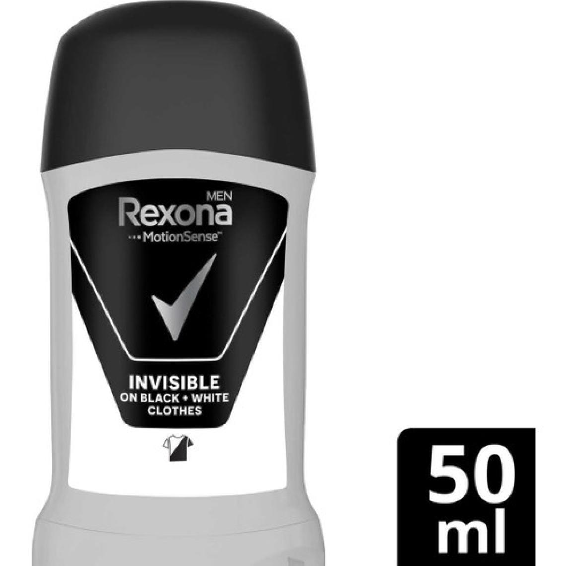 Rexona Men Erkek Anti-Perspirant Stick Deodorant Invisible Black And White 50 ML 1 Adet