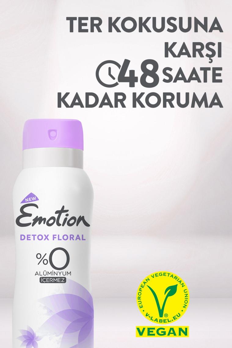 Emotion Detox Floral Kadın Deodorant  3X150ML