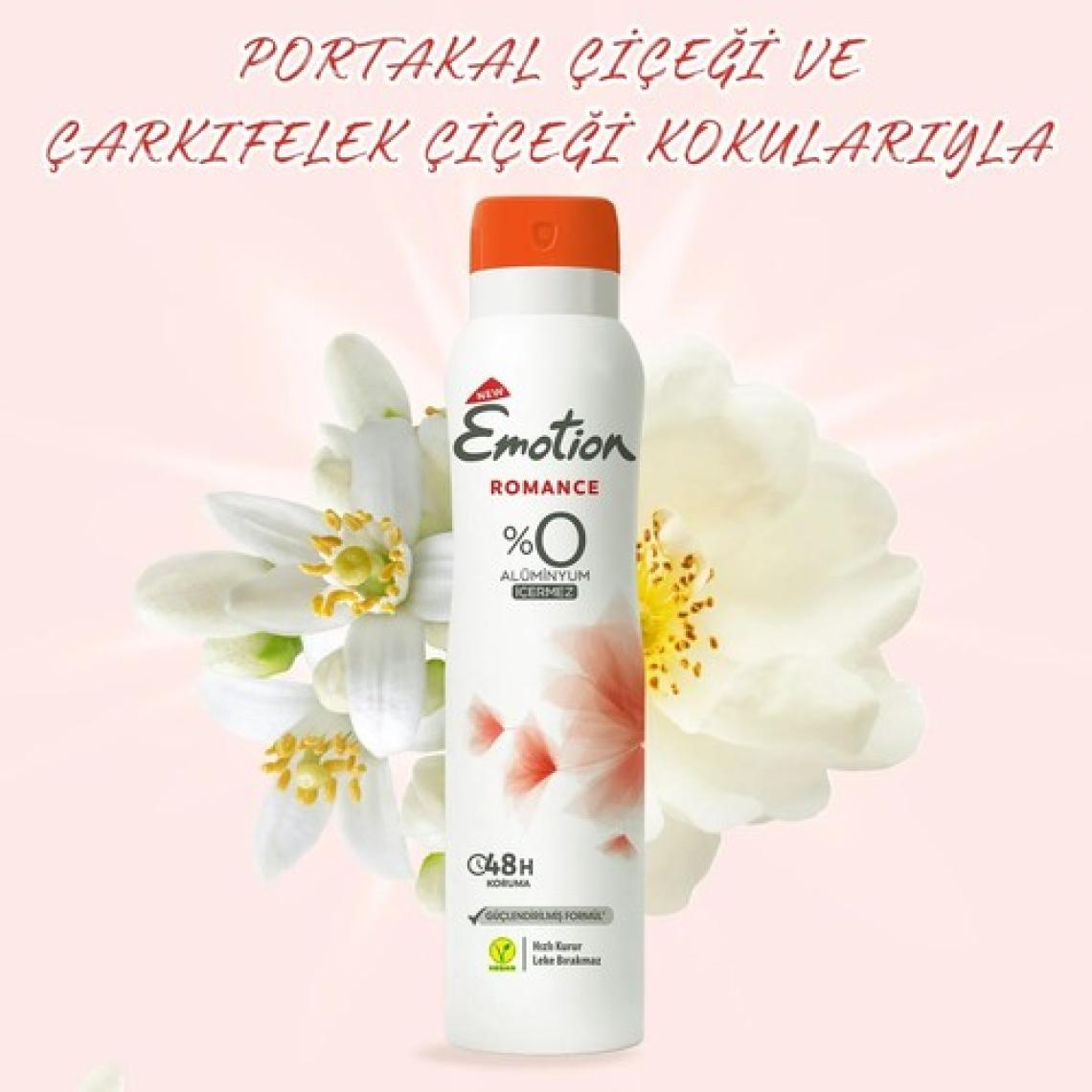 Emotion Romance 3'lü Kadın Deodorant (3 x 150 Ml)