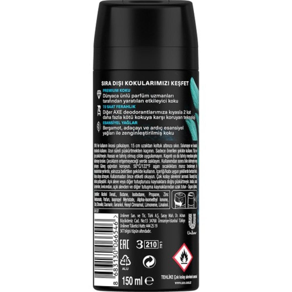 Axe Premium Collection Erkek Sprey Deodorant Aqua Bergamot 150 ml