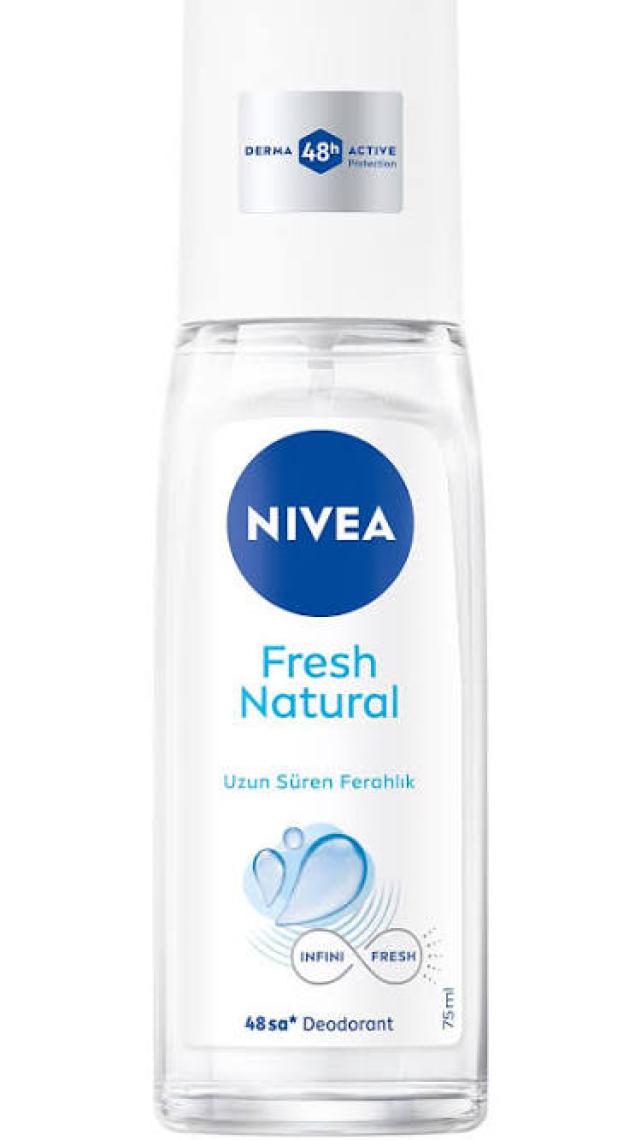 NIVEA Kadın Pump Sprey Deodorant 75ml, 48 Saat Ter Koruması, Uzun Süren Ferahlık, Okyanus Özleri Esansı