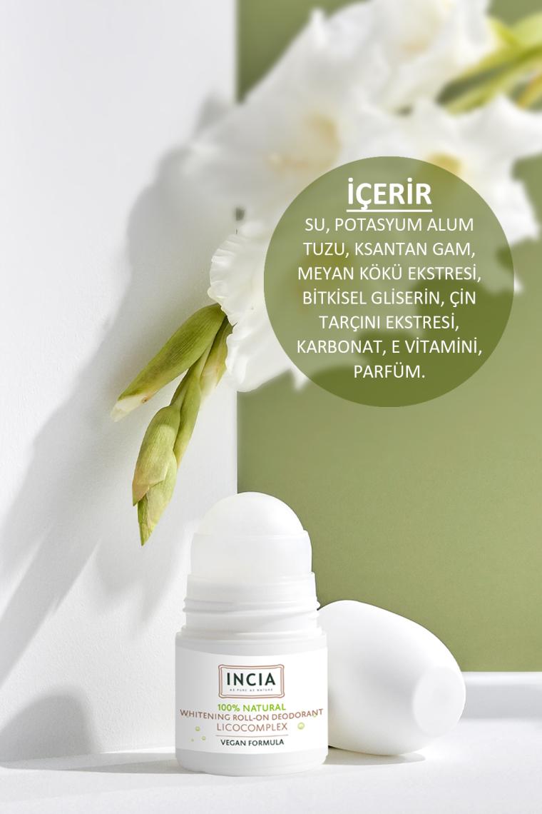 %100 Doğal Roll On Deodorant Beyazlatıcı Ter Kokusu Önleyici Lekesiz 50 ml