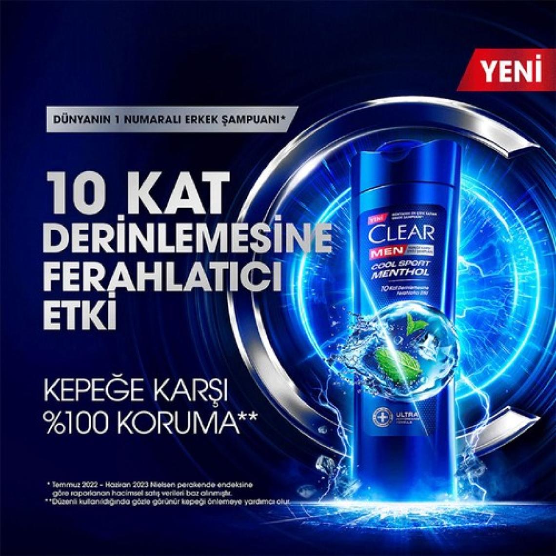 Axe Erkek Sprey Deodorant Apollo 200 ml + Clear Men Saç Bakım Şampuanı Cool Sport Menthol 180 ml