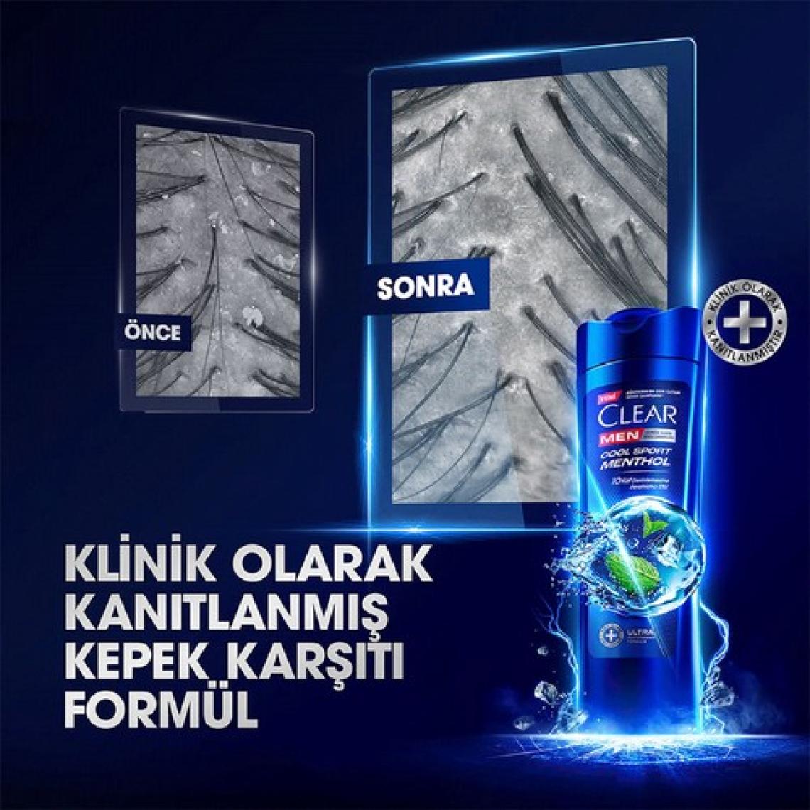Axe Erkek Sprey Deodorant Apollo 200 ml + Clear Men Saç Bakım Şampuanı Cool Sport Menthol 180 ml
