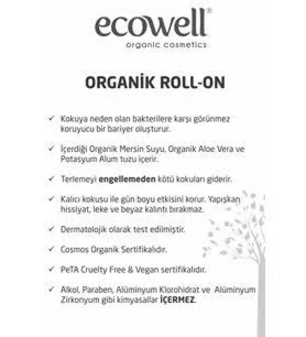 Ecowell Organik Roll-on Kadın + Erkek Set (2 X 75 ml) SET