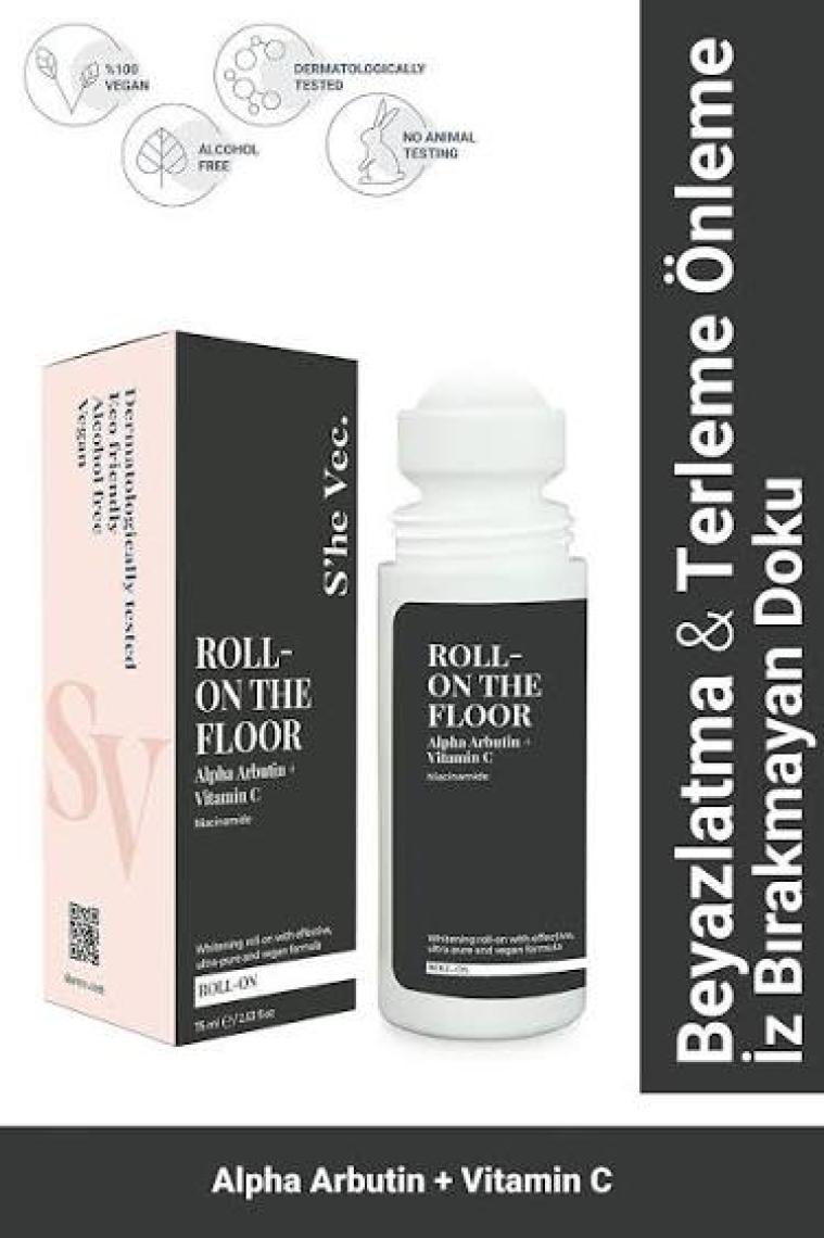 S'he Vec ROLL ON THE FLOOR - Terleme Önleyici Beyazlatma Etkili İz Bırakmayan Antiperspirant Roll-On 75ml