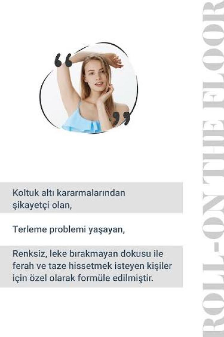 S'he Vec ROLL ON THE FLOOR - Terleme Önleyici Beyazlatma Etkili İz Bırakmayan Antiperspirant Roll-On 75ml