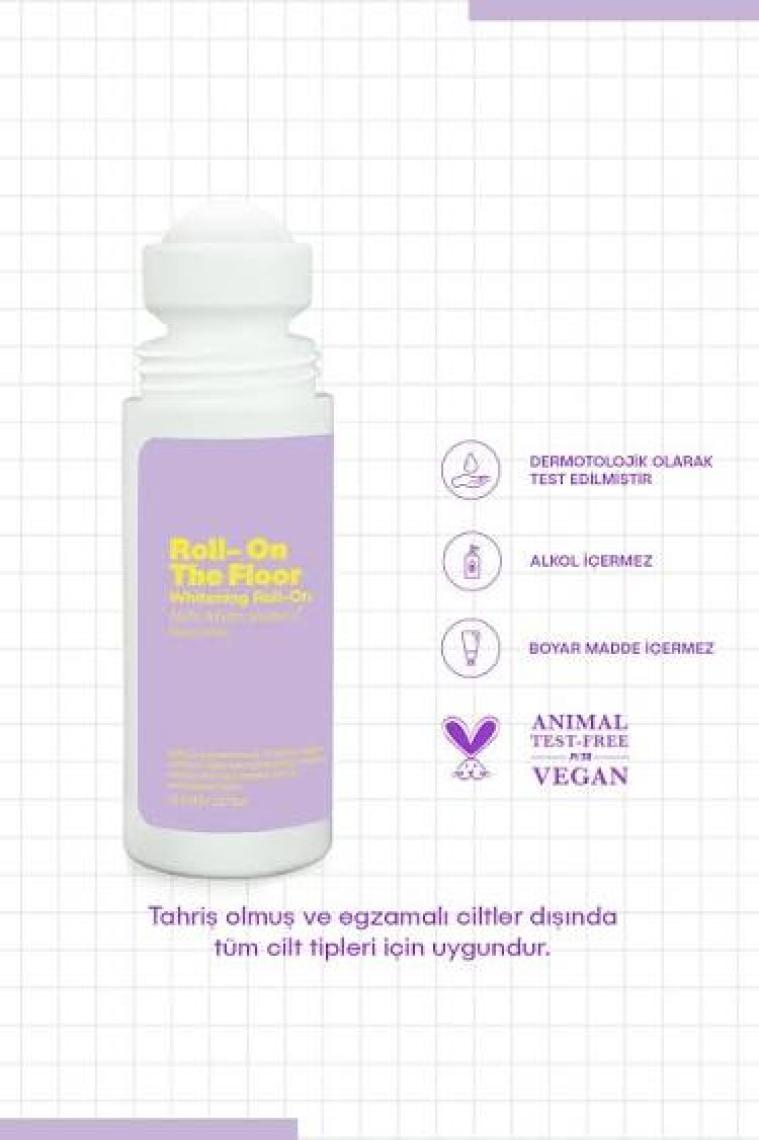 S'he Vec ROLL ON THE FLOOR - Terleme Önleyici Beyazlatma Etkili İz Bırakmayan Antiperspirant Roll-On 75ml