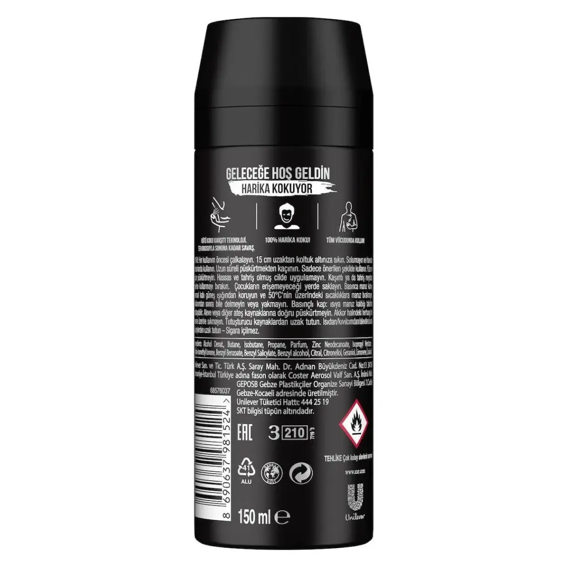 Axe Black Erkek Deodorant 150 ml 6'lı Set