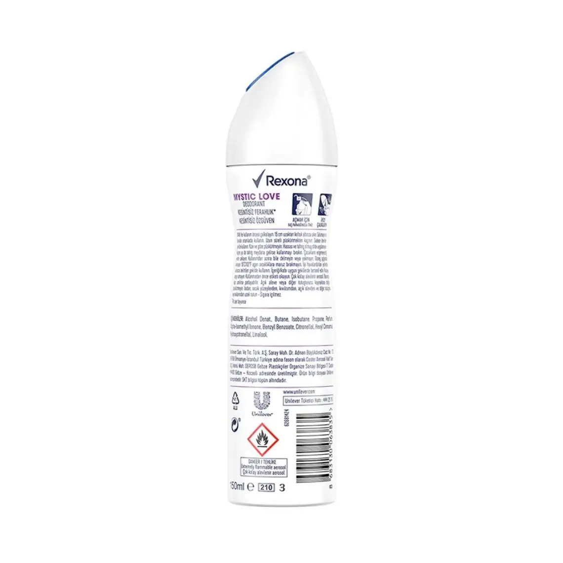 Rexona Kadın Sprey Deodorant Mystic Love %0 Alüminyum 150 ml